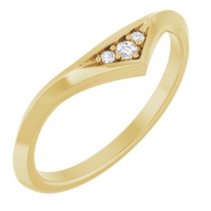 14K Yellow  .03 CTW Natural Diamond Matching Band