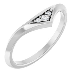 Platinum  .03 CTW Natural Diamond Matching Band