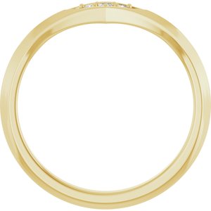 14K Yellow  .03 CTW Natural Diamond Matching Band