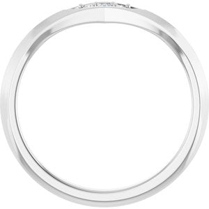 Platinum  .03 CTW Natural Diamond Matching Band