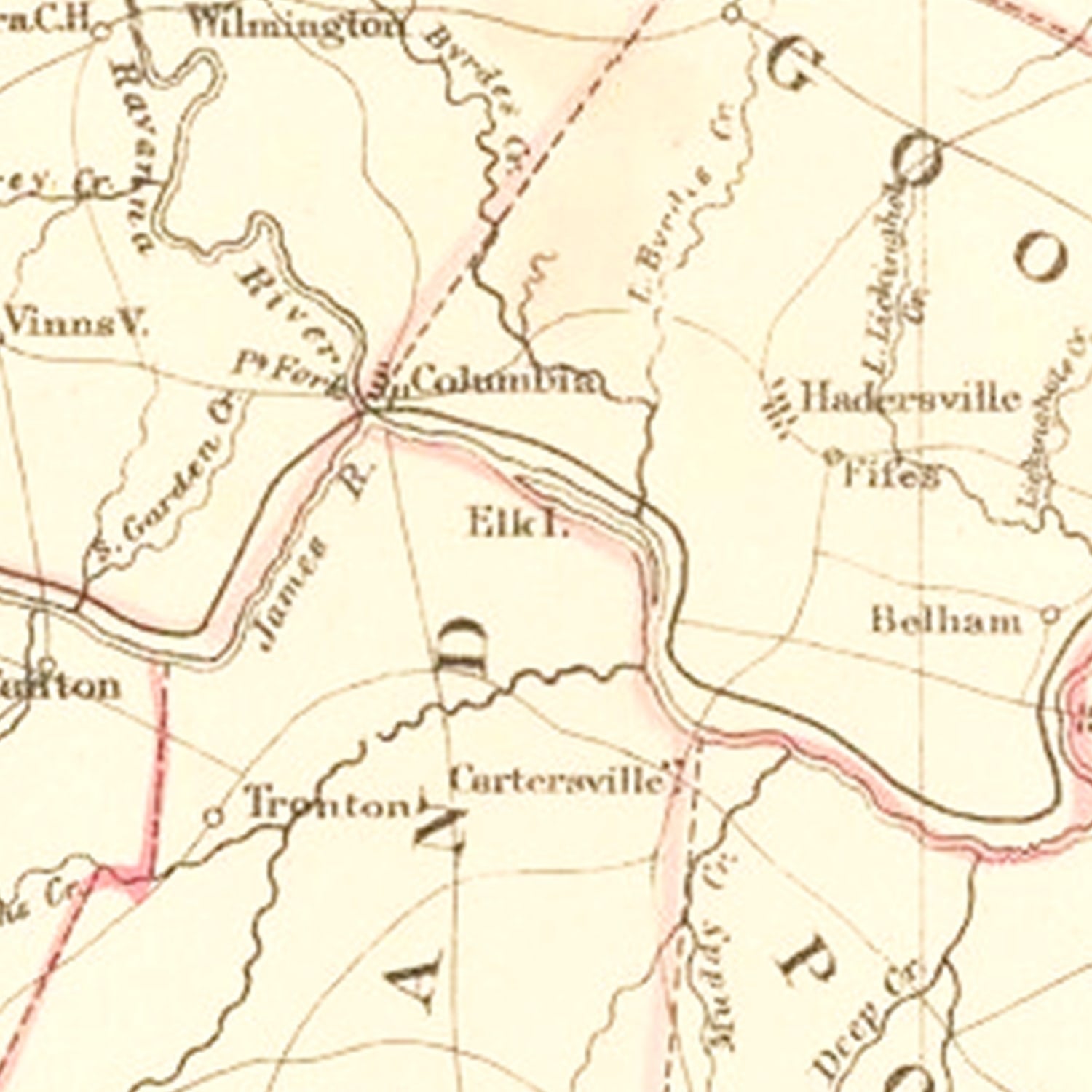 Vintage Map of the Seat of War in Virginia 1863