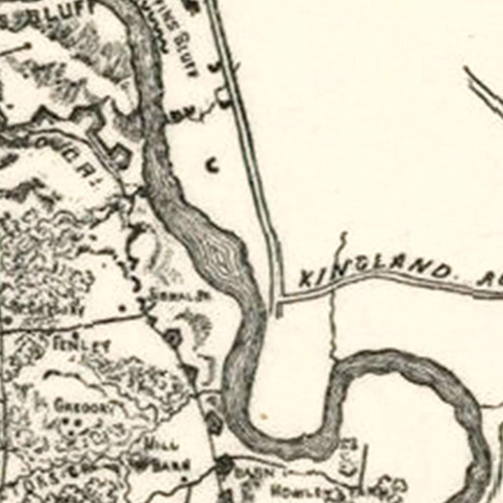 Vintage Map of Richmond & Petersburg, VA 1864