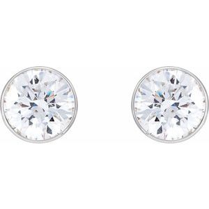 14K White Gold 1 CTW Natural Diamond Ultra-Lightweight Stud Earrings – image 2