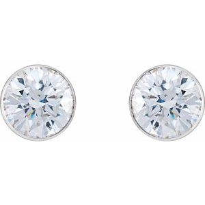 14K White Gold 1/2 CTW Natural Diamond Ultra-Lightweight Stud Earrings
