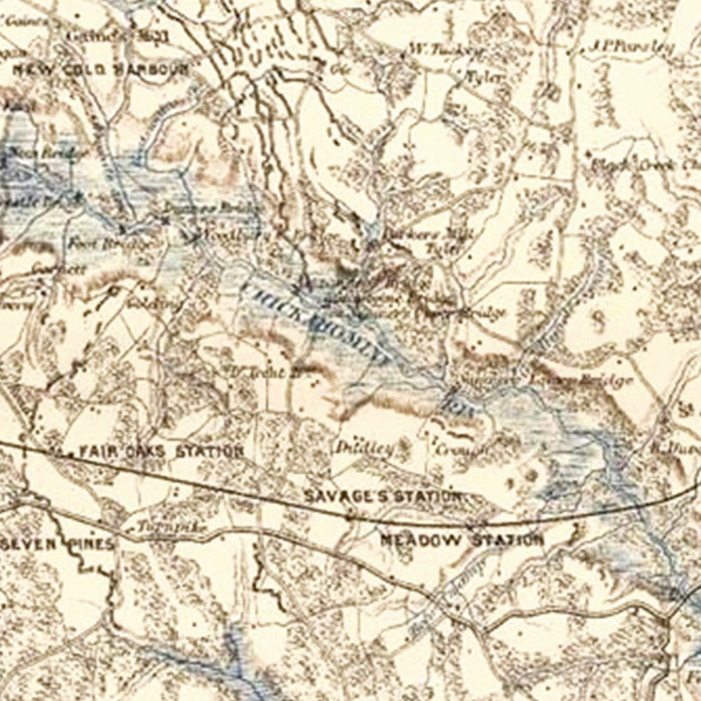 Vintage Richmond, VA Map 1874
