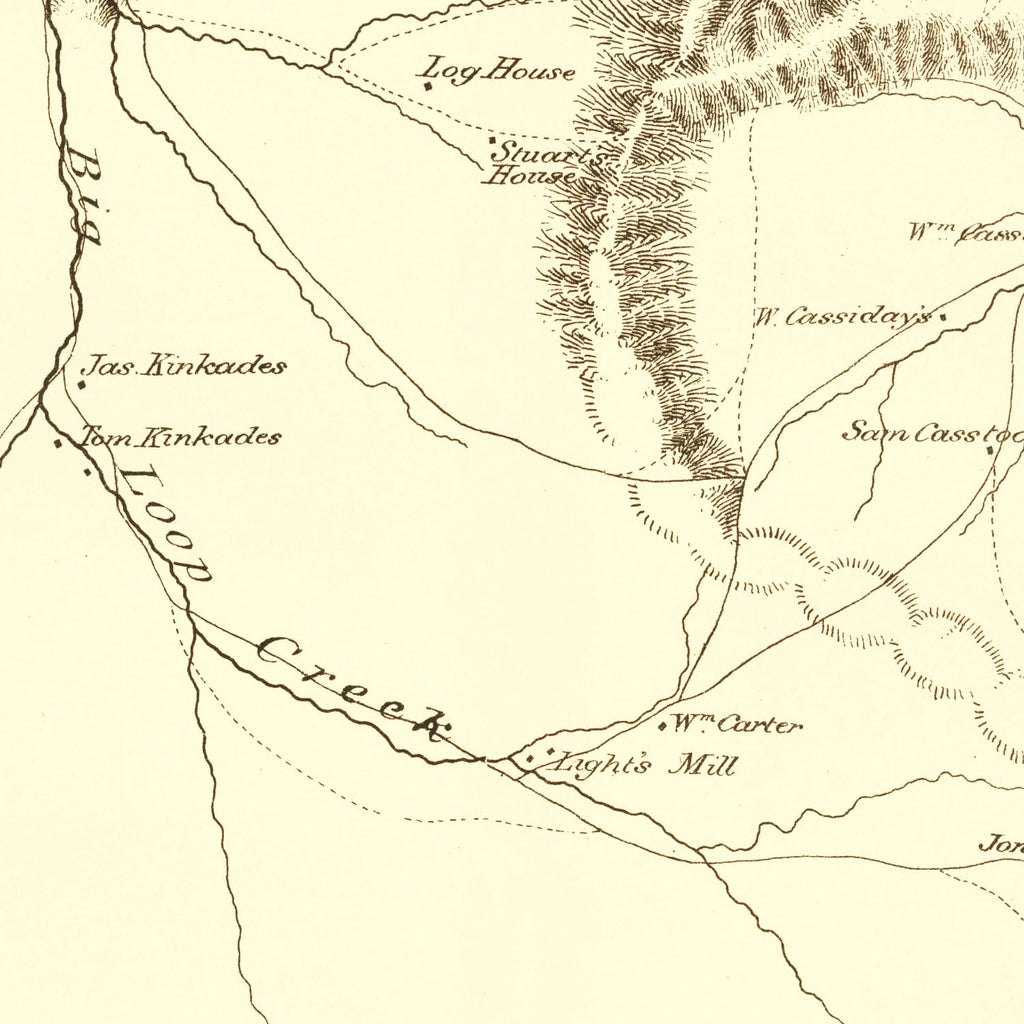 Vintage Gauley Bridge, WV Military Map 1879