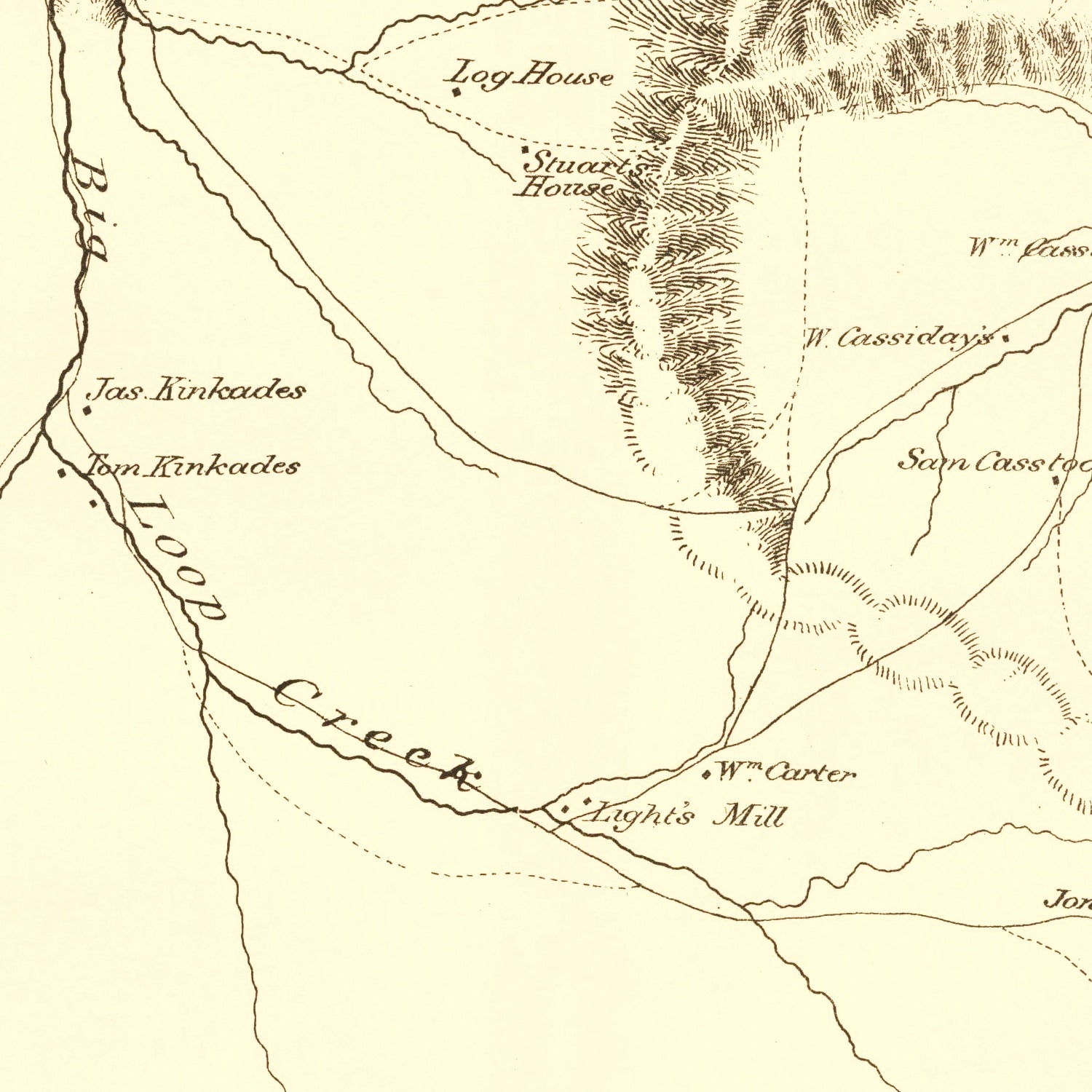 Vintage Gauley Bridge, WV Military Map 1879