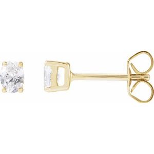 14K Yellow Gold 1/3 CTW Lab-Grown Diamond Stud Earrings