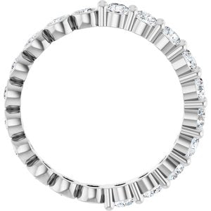 Platinum 1 1/3 CTW Natural Diamond Reversible Eternity Band Size 7