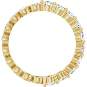 14K Yellow 1 1/3 CTW Natural Diamond Reversible Eternity Band Size 7