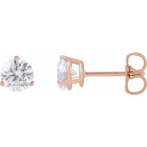 14K Rose Gold 1 CTW Lab-Grown Diamond Stud Earrings