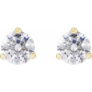 14K Yellow Gold 3/4 CTW Lab-Grown Diamond Stud Earrings