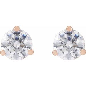 14K Rose Gold 3/4 CTW Lab-Grown Diamond Stud Earrings – image 2