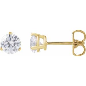 14K Yellow Gold 3/4 CTW Lab-Grown Diamond Stud Earrings