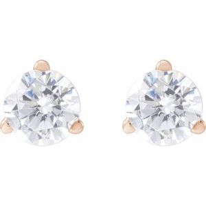 14K Rose Gold 1/2 CTW Lab-Grown Diamond Stud Earrings – image 2