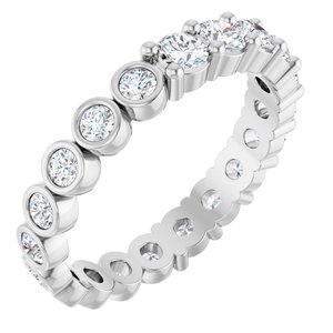 Platinum 1 1/3 CTW Natural Diamond Reversible Eternity Band Size 7
