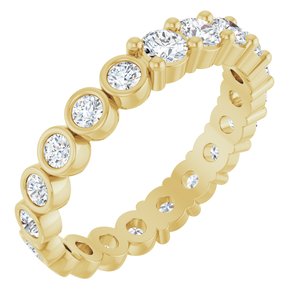14K Yellow 1 1/3 CTW Natural Diamond Reversible Eternity Band Size 7