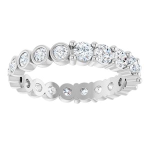 Platinum 1 1/3 CTW Natural Diamond Reversible Eternity Band Size 7