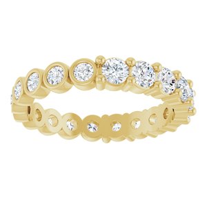 14K Yellow 1 1/3 CTW Natural Diamond Reversible Eternity Band Size 7