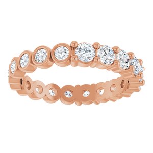 14K Rose 1 1/3 CTW Natural Diamond Reversible Eternity Band Size 7