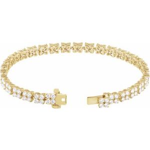 14K Yellow Gold 5 1/3 CTW Lab-Grown Diamond Line 7 1/4" Bracelet – image 3