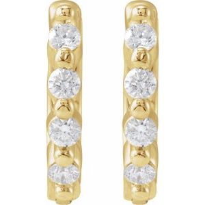 14K Rose Gold 1.5 mm Round 14.8 mm Hinged Hoop Earring Mounting – image 5