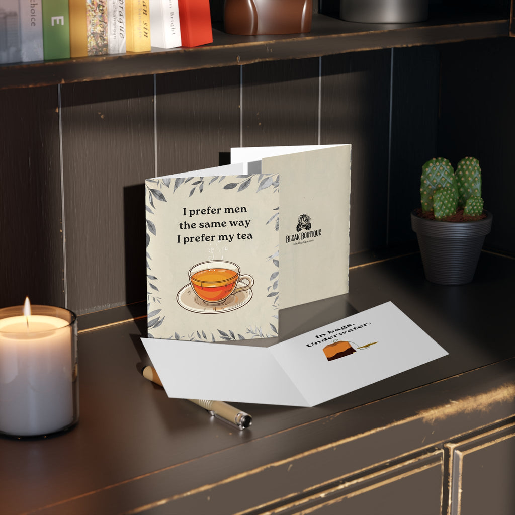 "I Prefer My Tea" Funny Greeting Cards