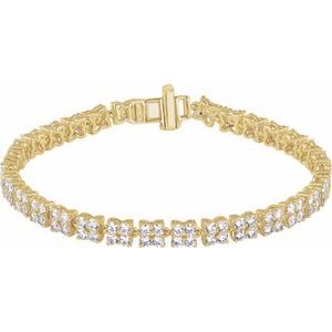 14K Yellow Gold 5 1/3 CTW Lab-Grown Diamond Line 7 1/4" Bracelet