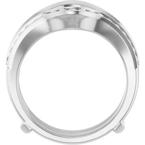 Platinum 1/2 CTW Natural Diamond Ring Guard