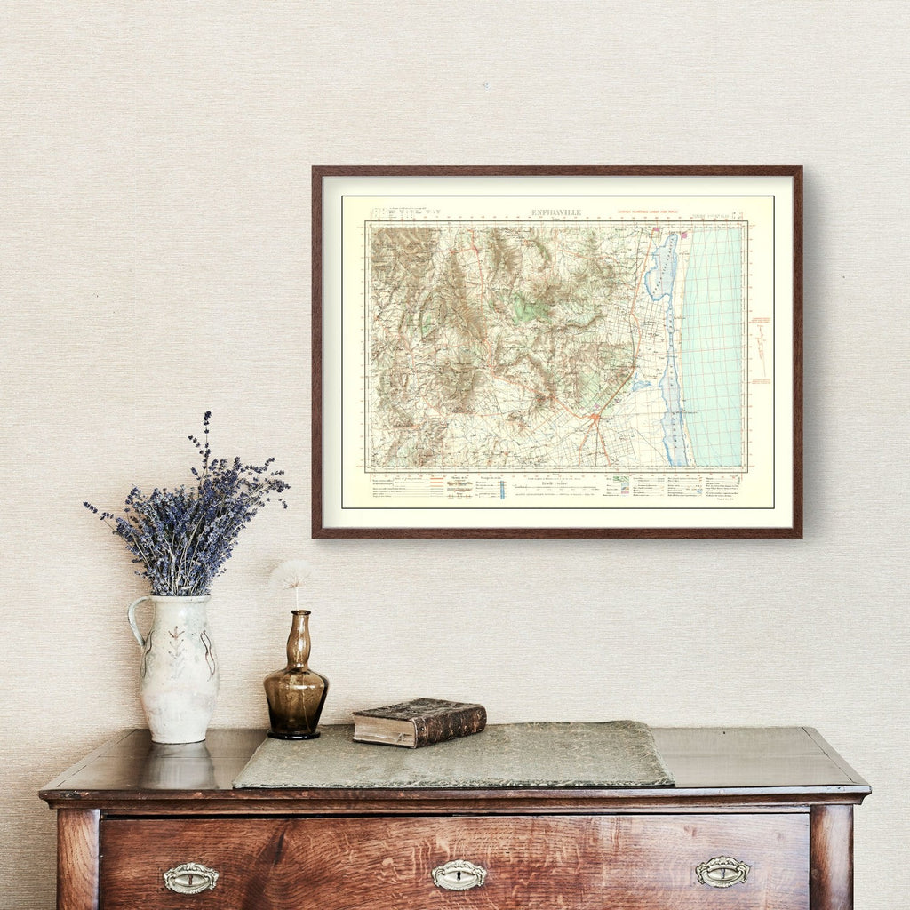 Vintage North Africa World War II Map 1941