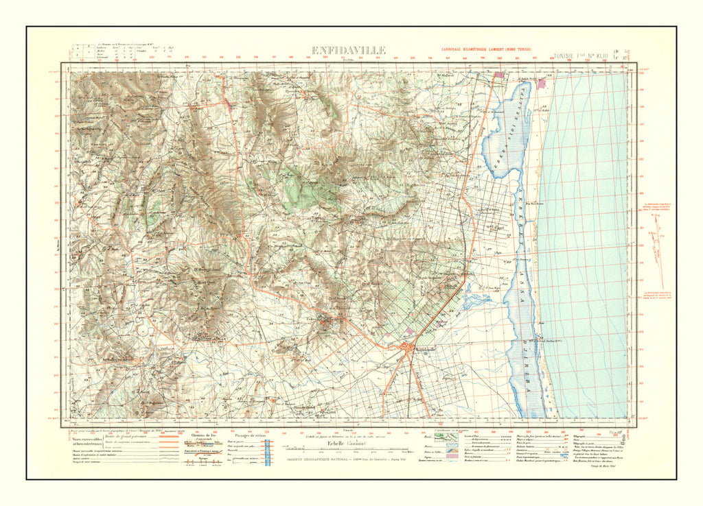 Vintage North Africa World War II Map 1941