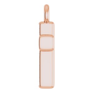 14K Rose Gold Petite Pav���� .04 CTW Natural Diamond Cross Dangle