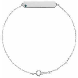 Sterling Silver Lab-Grown Alexandrite  Geometric 7-8" Bracelet