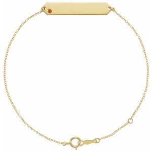14K Yellow Gold Natural Citrine Geometric 7-8" Bracelet