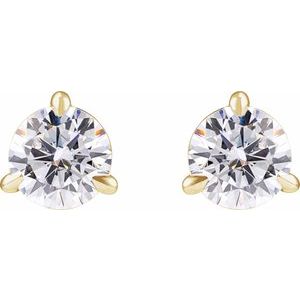 14K Yellow Gold 1 CTW Lab-Grown Diamond Cocktail-Style Stud Earrings
