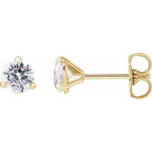 14K Yellow Gold 3/4 CTW Lab-Grown Diamond Cocktail-Style Stud Earrings
