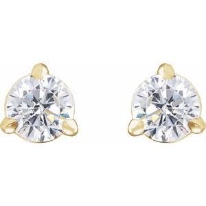 14K Yellow Gold 1/3 CTW Lab-Grown Diamond Cocktail-Style Stud Earrings
