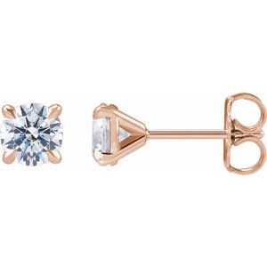 14K Rose Gold 1 CTW Lab-Grown Diamond Cocktail-Style Stud Earrings