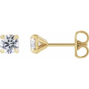 14K Yellow Gold 3/4 CTW Lab-Grown Diamond Cocktail-Style Stud Earrings