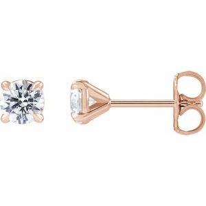 14K Rose Gold 3/4 CTW Lab-Grown Diamond Cocktail-Style Stud Earrings