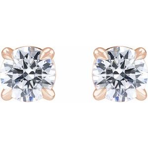 14K Rose Gold 3/4 CTW Lab-Grown Diamond Cocktail-Style Stud Earrings – image 2