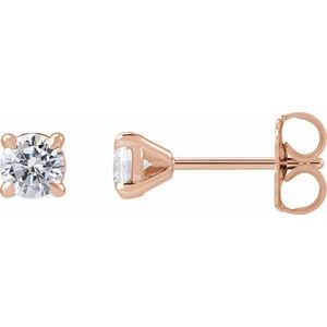 14K Rose Gold 1/2 CTW Lab-Grown Diamond Cocktail-Style Stud Earrings