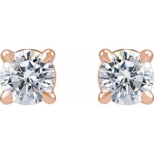 14K Rose Gold 1/2 CTW Lab-Grown Diamond Cocktail-Style Stud Earrings – image 2