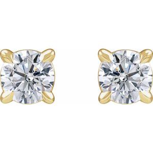 14K Yellow Gold 1/3 CTW Lab-Grown Diamond Cocktail-Style Stud Earrings – image 2