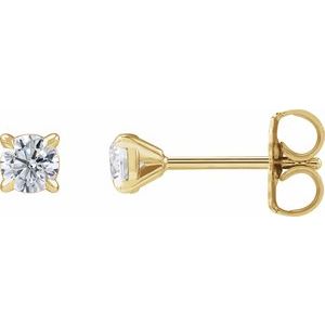 14K Yellow Gold 1/3 CTW Lab-Grown Diamond Cocktail-Style Stud Earrings