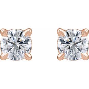 14K Rose Gold 1/3 CTW Lab-Grown Diamond Cocktail-Style Stud Earrings – image 2
