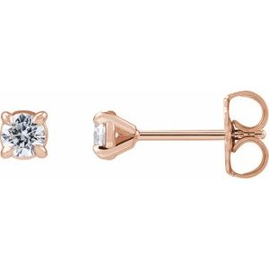 14K Rose Gold 1/4 CTW Lab-Grown Diamond Cocktail-Style Stud Earrings