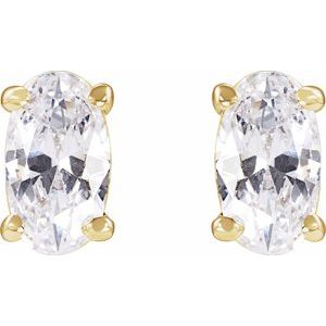 14K Yellow Gold 1/2 CTW Lab-Grown Diamond Stud Earrings – image 2