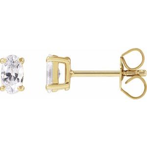 14K Yellow Gold 1/2 CTW Lab-Grown Diamond Stud Earrings