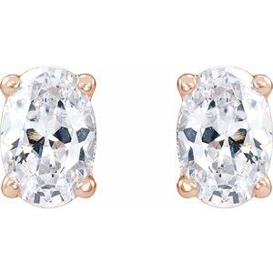 14K Rose Gold 3/4 CTW Lab-Grown Diamond Stud Earrings – image 2